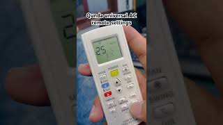 QUNDA universal ac remote settings or configurationenglish tutorial airconditioner [upl. by Johnsten257]