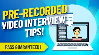 PRERECORDED VIDEO INTERVIEW TIPS Questions amp BRILLIANT ANSWERS [upl. by Franzen]