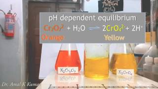 Chem Expt 8  DichromateChromate Equilibrium pH dependent [upl. by Aytak]