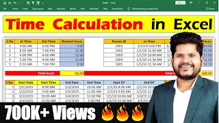 Calculating Time in MSExcel  Hindi [upl. by Avra]