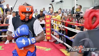 FLOYD MAYWEATHER SPARRING  SCHOOLS SPARRING PARTNERS PREPARING FOR NEXT FIGHT FULL VIDEO [upl. by September]