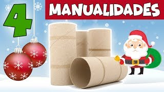 4 MANUALIDADES PARA NAVIDAD CON RECICLAJE Adornos fáciles [upl. by Suneya]