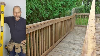 DIY DECK Part 6  Building Deck Railings [upl. by Zul]