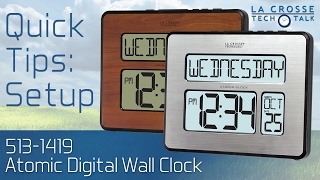 Digital Atomic Wall Clock Setup Instructions [upl. by Eseyt]