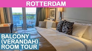 Rotterdam BalconyVerandah Cabin Tour Holland America [upl. by Nida]