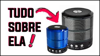 Caixa de Som Bluetooth  WS 887 Mini Speaker  REVIEW COMPLETO [upl. by Naahsar]