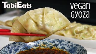 Vegan Dumplings Recipe Japanese Gyoza [upl. by Goldfarb619]