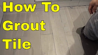 Grouting Tile TutorialStep By StepEASY Instructions [upl. by Imoyn]