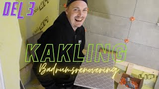 Kakelsättning Badrumsrenovering i Landvetter del 3 [upl. by Nelehyram]