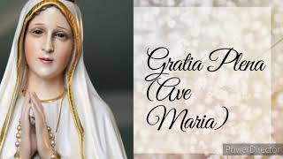 Gratia Plena Ave Maria lyrics video [upl. by Ahsinit]