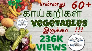 60 காய்கறிகள் பெயர்கள் vegetables name in tamil and english [upl. by Weidman528]