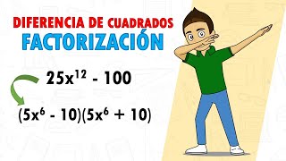 FACTORIZAR DIFERENCIA DE CUADRADOS Super facil  Para principiantes [upl. by Lowry]