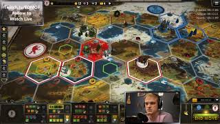 Polania Militant 15 Turns  LIVE Stream  Ranked  Scythe Board Game 8132020 [upl. by Napas]