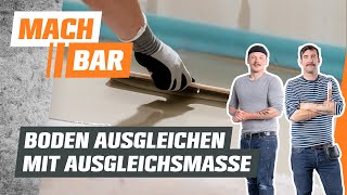 Boden ausgleichen mit Ausgleichsmasse  OBI [upl. by Hafital]