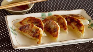 The BEST Gyoza Recipe Japanese Fried Dumplings Wrappers Filling and Sauce  OCHIKERON [upl. by Hazelton53]