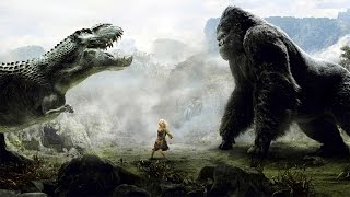 King Kong vs TRex Fight Scene  King Kong 2005 Movie CLIP 1080p 60 FPS HD [upl. by Elkcim]