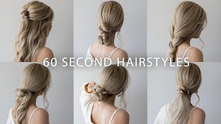 6 QUICK amp EASY HAIRSTYLES  Cute Long Hair Hairstyles [upl. by Pebrook]