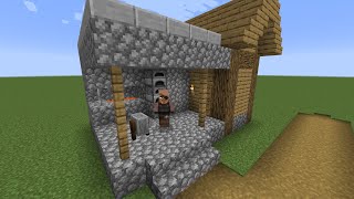 How to build a Minecraft Village WeaponsmithBlacksmith 114 plains [upl. by Canon]