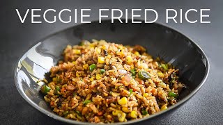 Vegetable Fried Rice Recipe  EASY Vegetarian Chinese dinner idea [upl. by Hansiain]