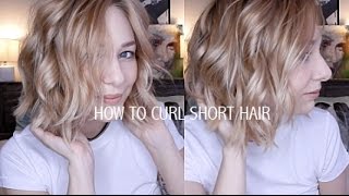 HOW TO CURL SHORT HAIR  EASY amp EFFORTLESSLY CUTE [upl. by Ettesus]