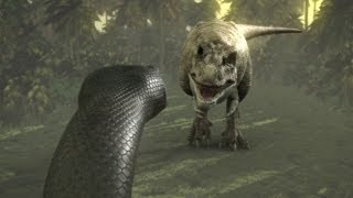 Titanoboa Monster Snake  Titanoboa Vs TRex [upl. by Goerke]