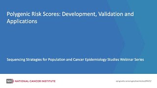 Polygenic Risk Scores Development Validation and Applications [upl. by Allister]