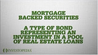 Mortgage Backed Securities Explained Investopedia [upl. by Glen69]