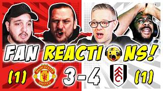 MAN UTD FANS FURIOUS 🤬 REACTION TO MAN UTD 3 11 4 FULHAM  FA CUP FAN REACTIONS [upl. by Ahsonek]