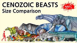 Know the size of CENOZOIC BEASTS  Size Comparison 03 [upl. by Lebar738]