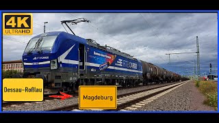 【4K】 Führerstandsmitfahrt Cab Ride Dessau HBF nach Magdeburg HBF über GommernKönigsborn [upl. by Lalla]