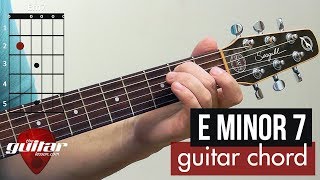 How to play the E minor 7 chord  Beginner guitar lesson [upl. by Orlosky611]