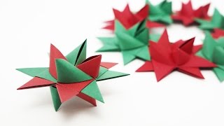 Origami Froebel Star traditional  Christmas [upl. by Kenzie]