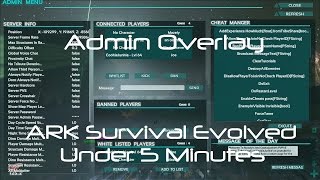 Admin Manager How to Use Admin GUI ARK Survival Evolved [upl. by Llekcm]