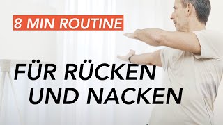 8MinutenÜbung gegen Rückenschmerzen amp Nackenverspannungen [upl. by Oirasor]