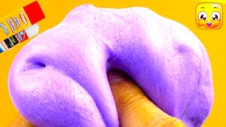 How To Make Fluffy Slime With Glue Stick DIY No Borax Eye Drops Baking Soda Liquid Starch [upl. by Burkitt]