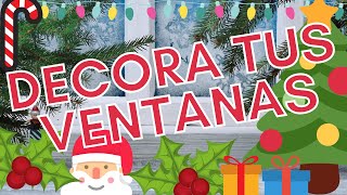 🎅 Como Decorar en Navidad 2023 🎅🎁 COMO DECORAR VENTANAS NAVIDEÑAS ⛄🍾 [upl. by Boynton645]