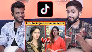 Alishbah Anjum vs Jannat Mirza  Tik Tok Battle  Indian Reaction [upl. by Zilvia]