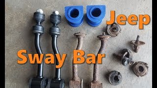 Jeep Sway Bar Links amp Bushings Replacement [upl. by Isia]