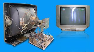 Restoration old TV and Repair old SONY Television Success [upl. by Goles]