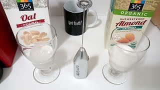 Oat Milk vs Almond Milk part 2 Frothing Test [upl. by Tore]