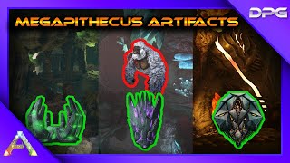 All Megapithecus Artifact Caves  ARK Survival Evolved  The Island [upl. by Grados]