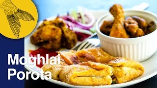 Mughlai Paratha  How to make Bengali Moglai Porota  Moglai Porota Recipe Bangla [upl. by Annekcm537]