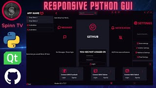 Python build a responsive GUI  UI with ANIMATED transitions  PyQt PySide Custom Widgets Module [upl. by Stig]