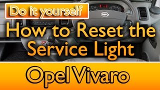 Service light reset on a Opel Vivaro [upl. by Chenee246]