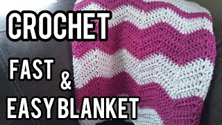 How to Crochet a Fast amp Easy Blanket [upl. by Nnyleve]