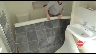 DIY How to lay vinyl or lino flooring [upl. by Rennat]