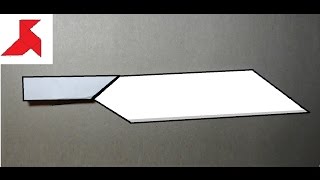 How to make a kitchen origami KNIFE from A4 paper [upl. by Kondon]