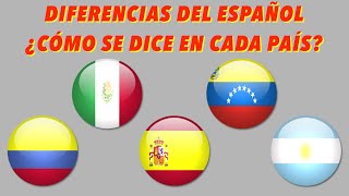 Diferencias del ESPAÑOL ¿Cómo se dice en cada país [upl. by Ilocin]