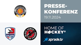 19112024  Pressekonferenz  Heilbronner Falken vs EHF Passau Black Hawks [upl. by Eido]