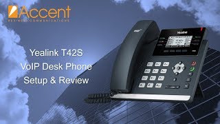 Yealink T42S Setup  VoIP Phone Review amp Config [upl. by Allard]